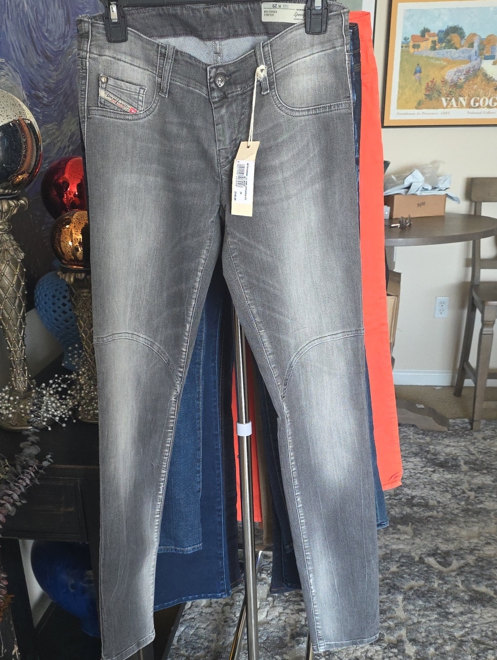 Women’s Grey Washed Stretch Jeans